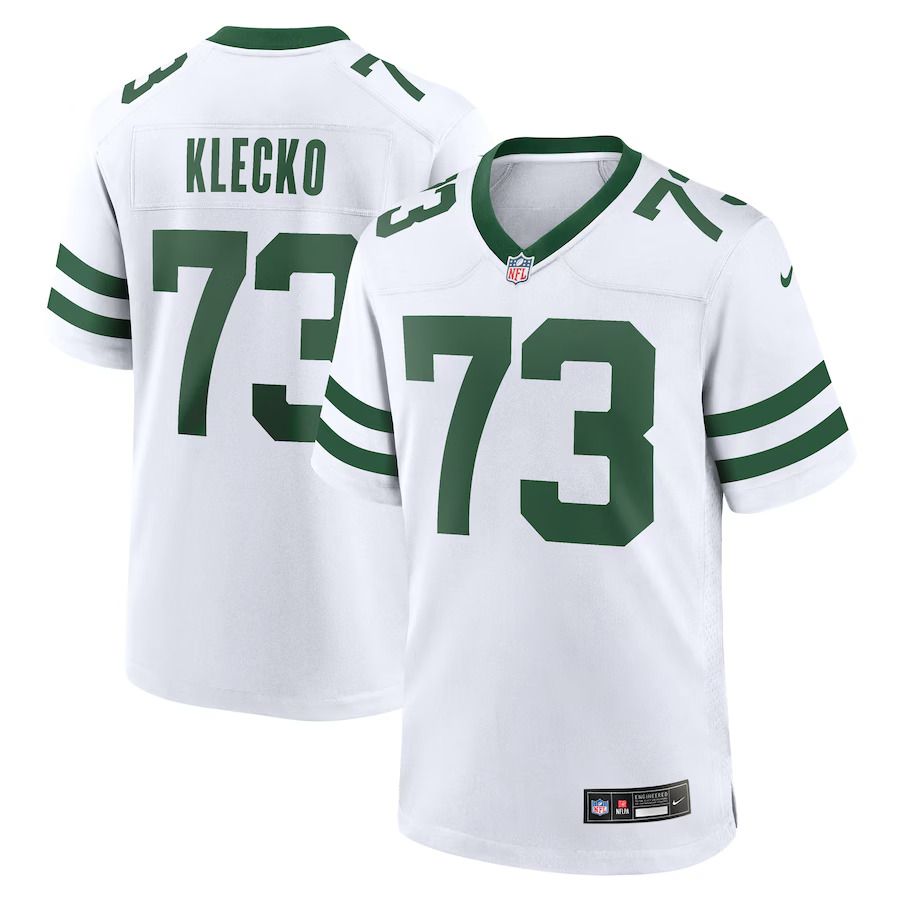 Men New York Jets 73 Joe Klecko Nike White Legacy Retired Player Game NFL Jersey
